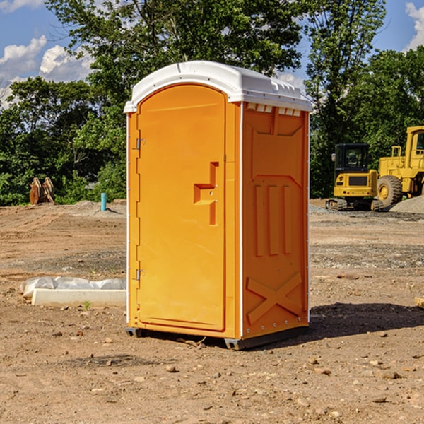 how often are the porta potties cleaned and serviced during a rental period in Twin Groves